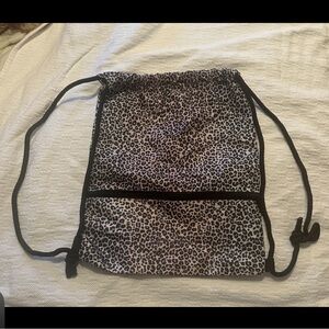 Jessica Simpson Leopard Print Drawstring Backpack | Chic Casual Knapsack Bag